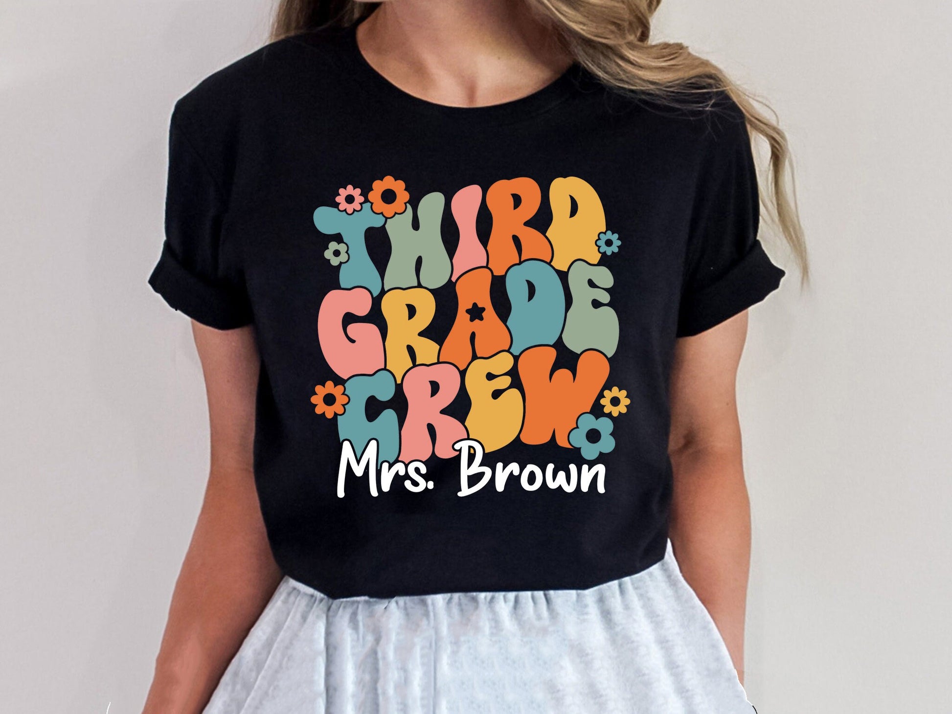 Teacher Shirt, Third Grade Teacher Shirt, Cute Third Grade Crew Shirt, Teacher 3rd Grade Shirt, Teacher Gift, Teacher Appreciation Gift