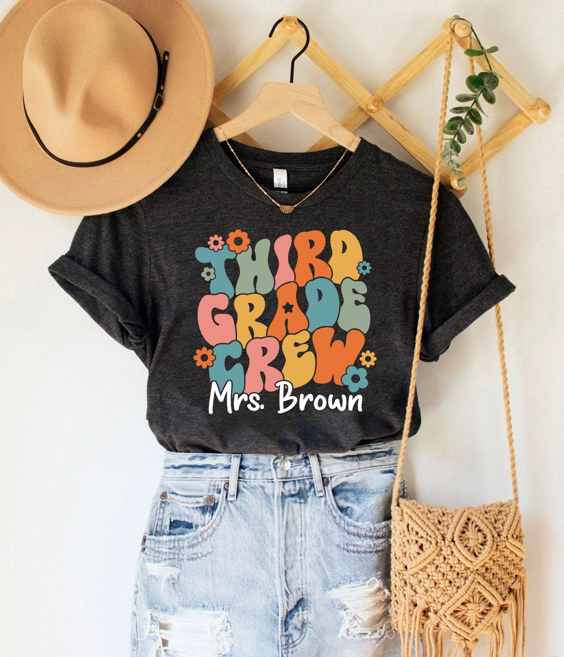 Teacher Shirt, Third Grade Teacher Shirt, Cute Third Grade Crew Shirt, Teacher 3rd Grade Shirt, Teacher Gift, Teacher Appreciation Gift