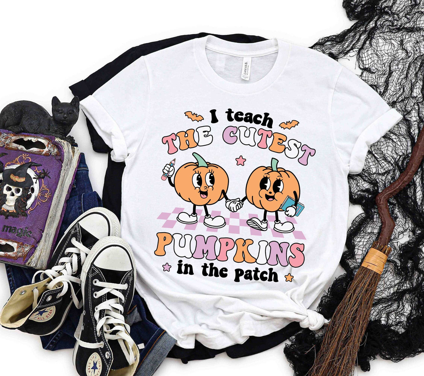Teacher Halloween Shirt, I Teach The Cutest Pumpkins In The Patch, Spooky Teacher Shirt, Pumpkin Teacher Shirt, Teacher Halloween Gift