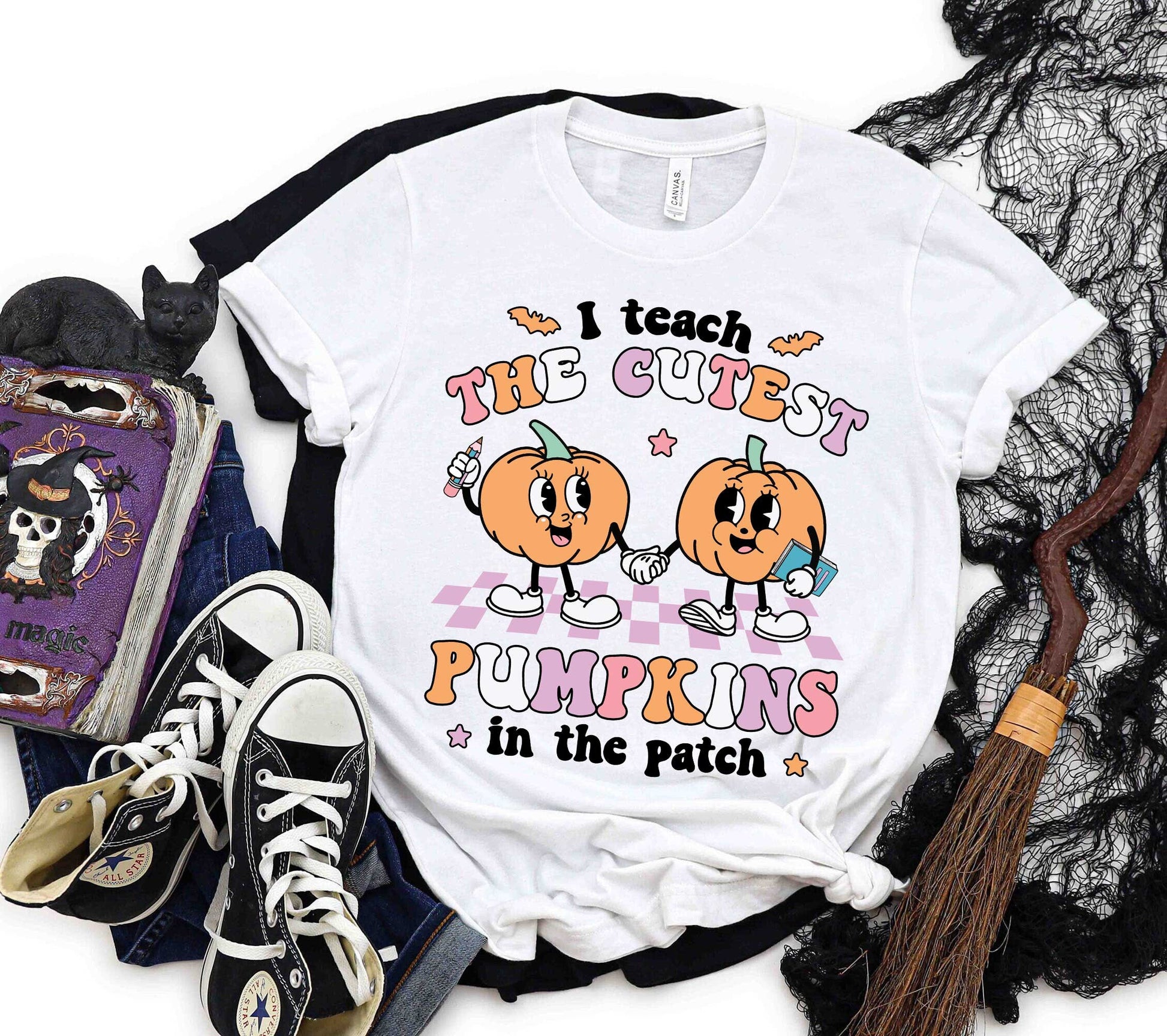 Teacher Halloween Shirt, I Teach The Cutest Pumpkins In The Patch, Spooky Teacher Shirt, Pumpkin Teacher Shirt, Teacher Halloween Gift