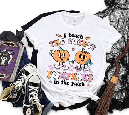 Teacher Halloween Shirt, I Teach The Cutest Pumpkins In The Patch, Spooky Teacher Shirt, Pumpkin Teacher Shirt, Teacher Halloween Gift