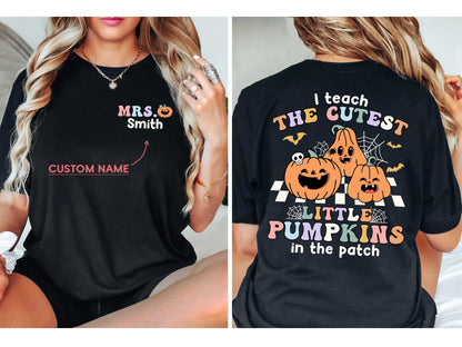 Teacher Halloween Shirt, I Teach The Cutest Pumpkins In The Patch, Spooky Teacher Shirt, Pumpkin Teacher Shirt, Teacher Halloween Gift