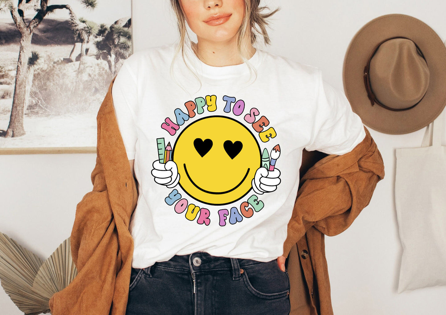 Teacher Shirt, Happy To See Your Face Shirt, Back To School Shirt, 1st Day Of School Shirt, Elementary Teacher, Teacher Appreciation Gift