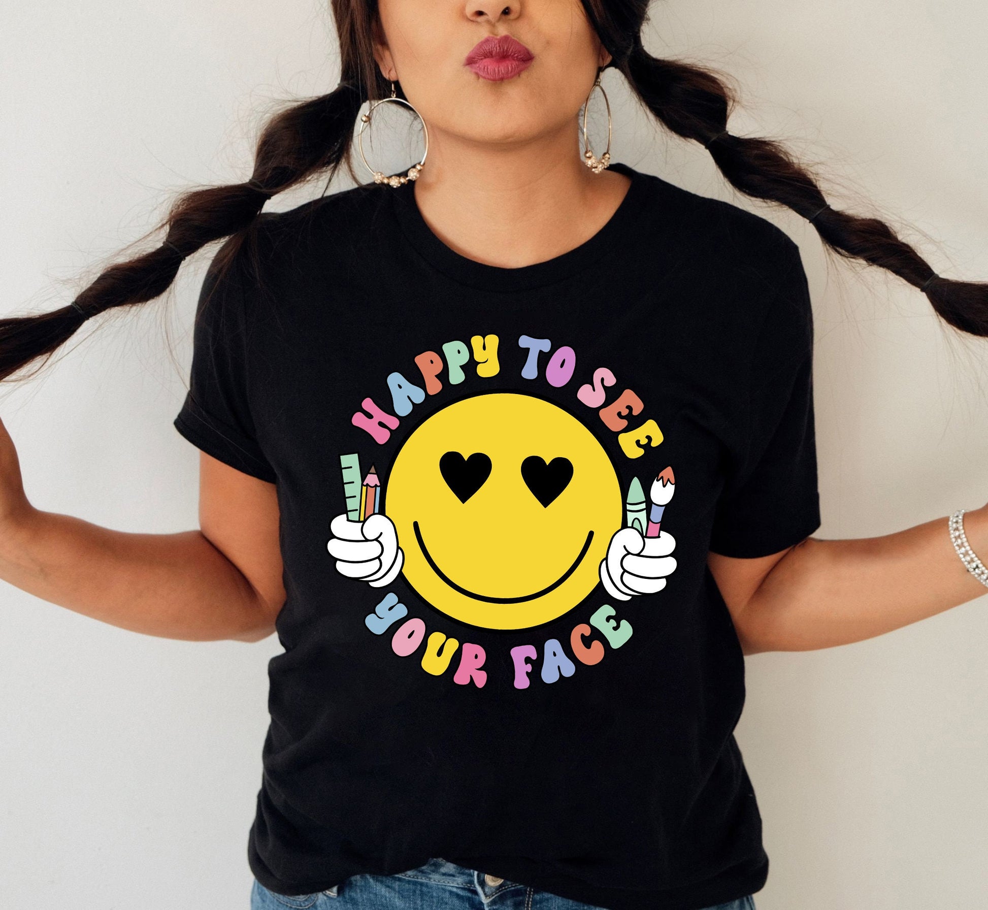 Teacher Shirt, Happy To See Your Face Shirt, Back To School Shirt, 1st Day Of School Shirt, Elementary Teacher, Teacher Appreciation Gift