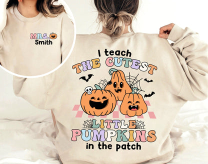 Teacher Halloween Shirt, I Teach The Cutest Pumpkins In The Patch, Spooky Teacher Shirt, Pumpkin Teacher Shirt, Teacher Halloween Gift