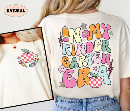 Teacher Shirt, In My Kindergarten Era, Custom Kindergarten Teacher Shirt, Retro Teacher Era Shirt, Back To School, Teacher Appreciation Gift