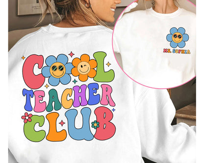 Teacher Shirt, Cool Teacher Club, Teacher Squad Shirt, Custom Teacher Gift, Back To School, Teachers Day, Teacher Appreciation Gift