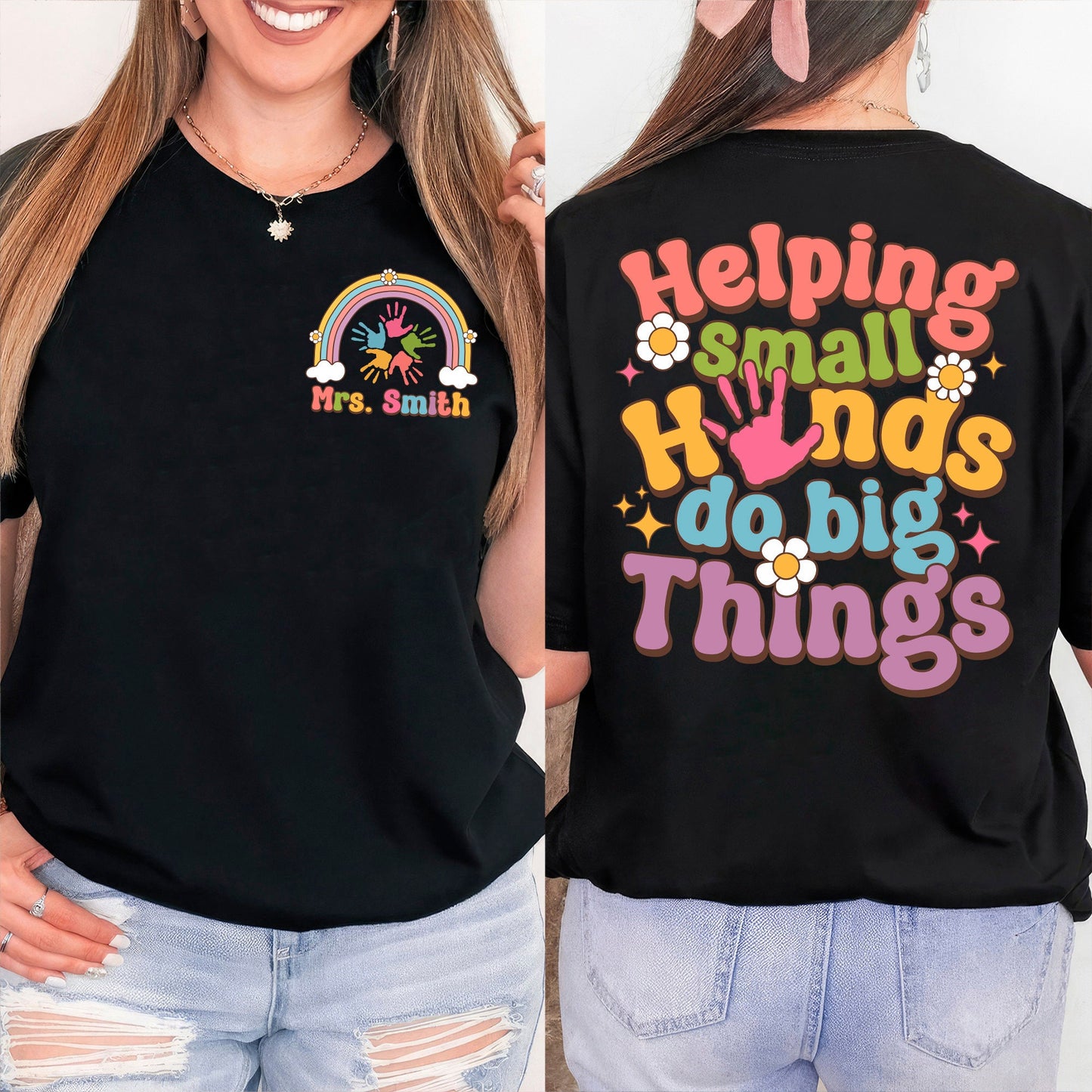 Teacher Shirt, Helping Small Hands Do Big Things Shirt, Preschool Teacher, Kindergarten Teacher, Back To School, Teacher Appreciation Gift