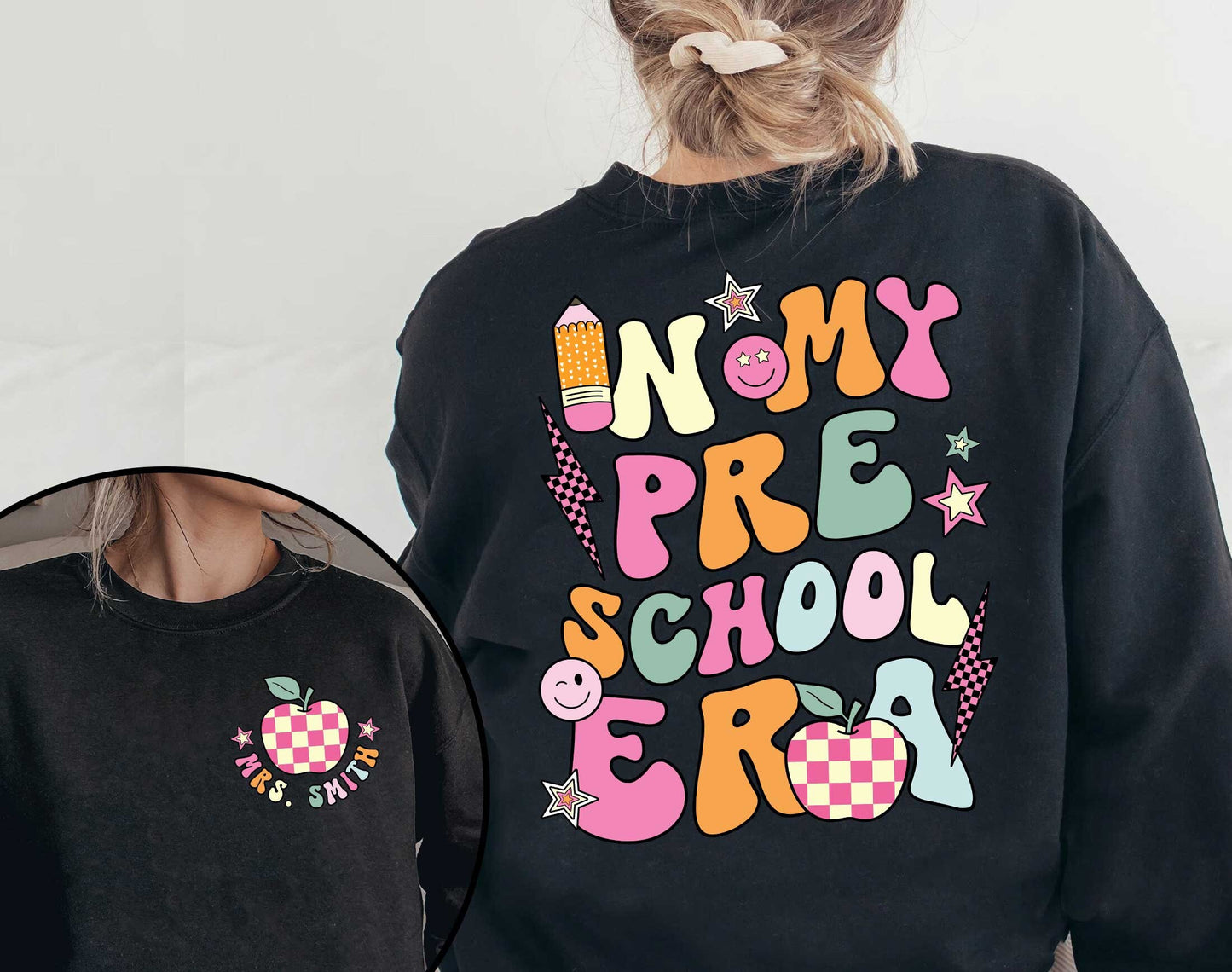 Teacher Shirt, Pre School Teacher Shirt, Custom Teacher Shirt, Pre School Era Shirt, Retro Pre School Teacher, Teacher Appreciation Gift