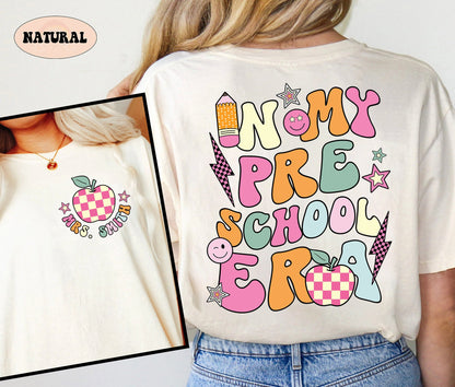 Teacher Shirt, Pre School Teacher Shirt, Custom Teacher Shirt, Pre School Era Shirt, Retro Pre School Teacher, Teacher Appreciation Gift