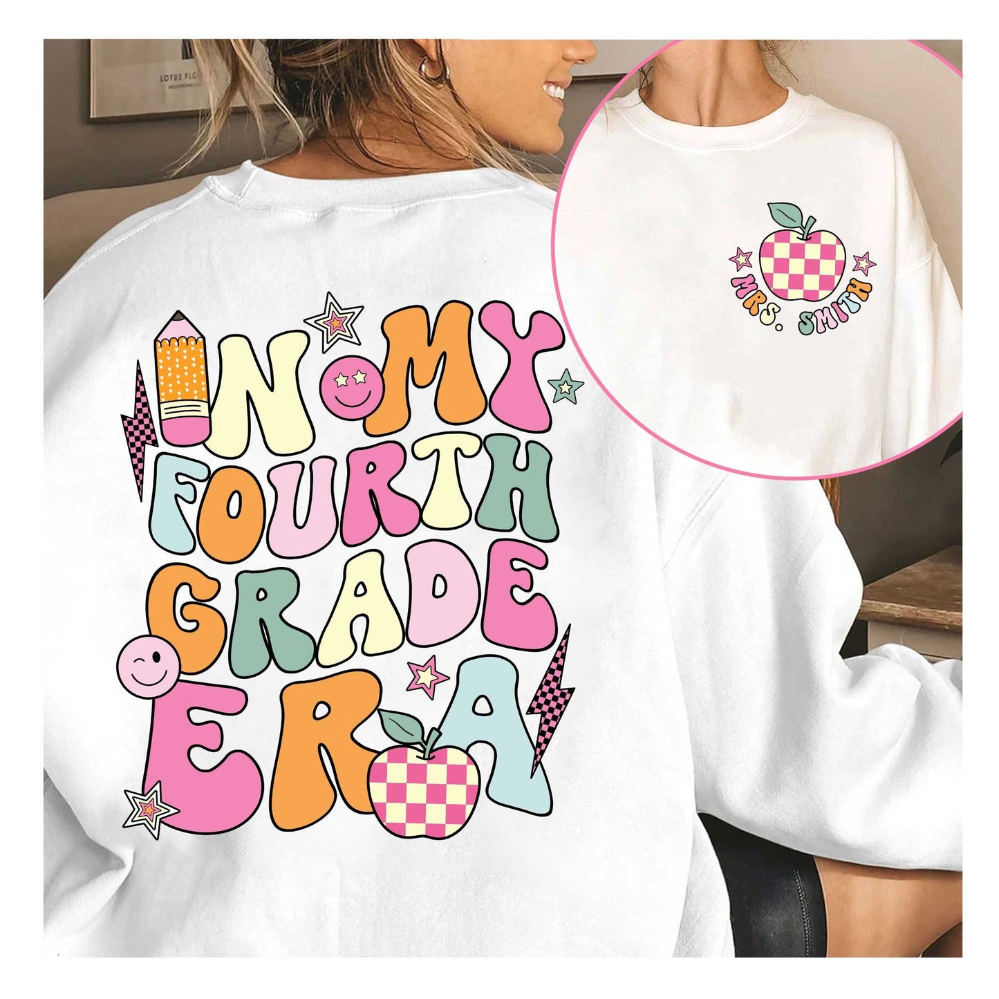 Teacher Shirt, Fourth Grade Teacher Shirt, Cute Fourth Grade Era Shirt, Teacher 4th Grade Shirt, Teacher Gift, Teacher Appreciation Gift