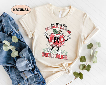 Teacher Shirt, You Make The Whole Class Shimmer, Groovy Retro Teacher Shirt, Cute Teacher Shirt, Back To School, Teacher Appreciation Gift