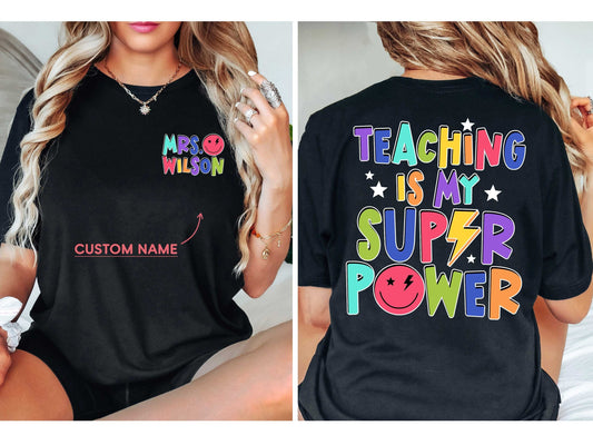 Teacher Shirt, Teaching Is My Superpower Shirt, Funny Teacher Shirt, Elementary Teacher, Back To School Shirt, Teacher Appreciation Gift
