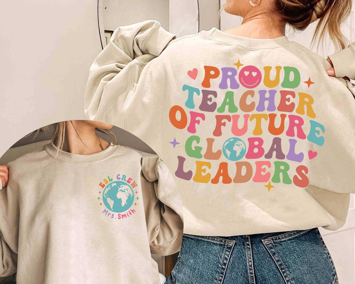 Teacher Shirt, Proud Teacher Of Global Leaders Shirt, ESL Teacher Shirt, Custom ESL Shirt, Back To School, Teacher Appreciation Gift