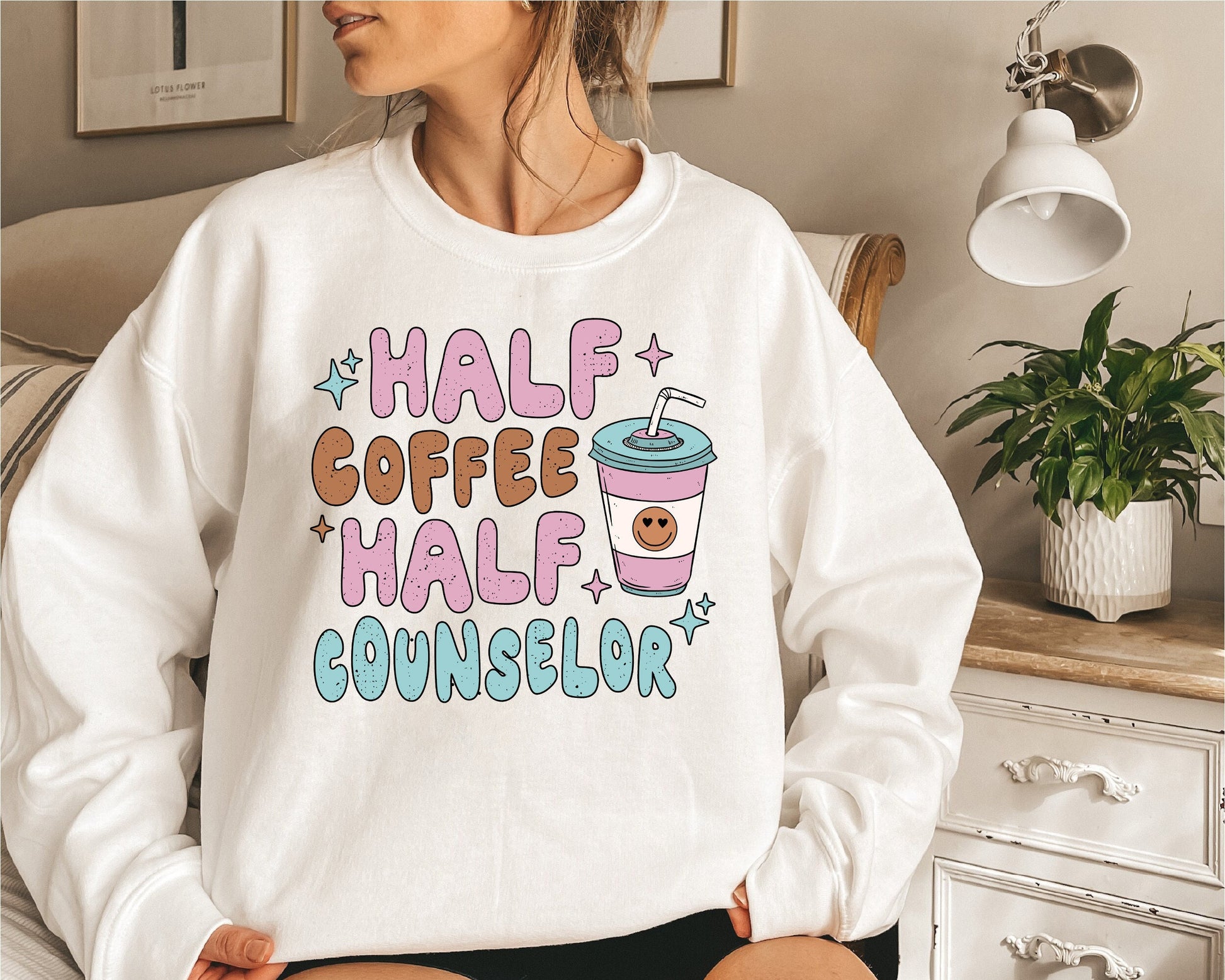 School Counselor Shirt, Half Coffee Half Counselor, Counselor Shirt, Coffee Counselor Shirt, Teacher Appreciation, Teacher Graduation Gift