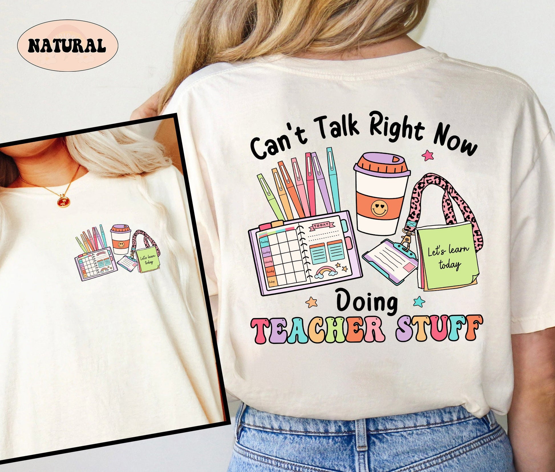 Teacher Shirt, Can't Talk Right Now Doing Teacher Stuff, Back To School, Gift For Teacher, Kindergarten Teacher, Teacher Appreciation Gift