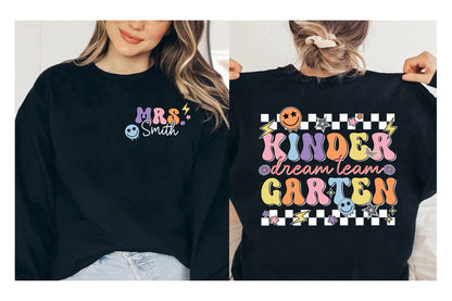 Teacher Shirt, Kindergarten Dream Team, Cute Kindergarten Teacher Shirt, Retro Kindergarten Shirt, Back To School, Teacher Appreciation Gift