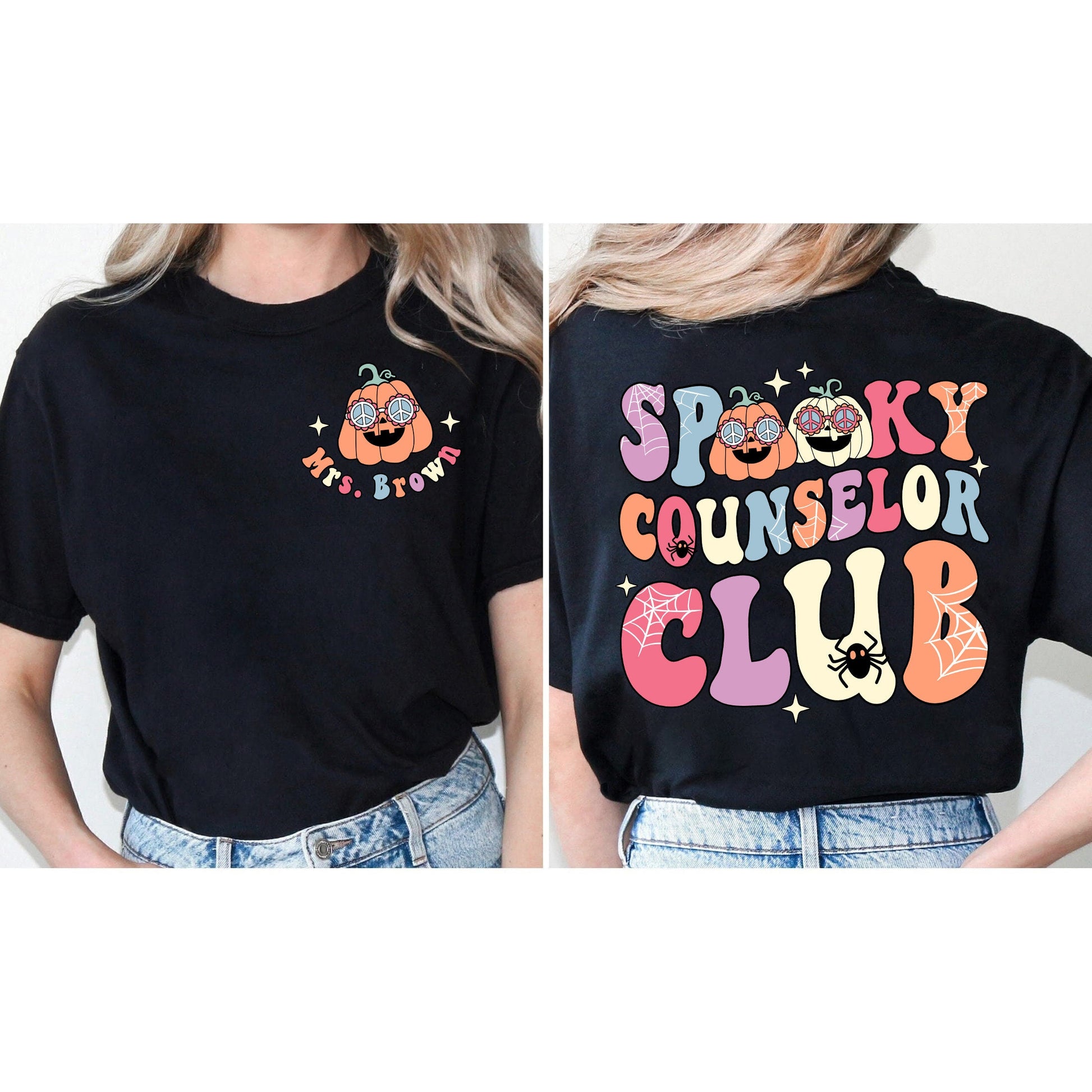School Counselor Halloween Shirt, Spooky Counselor Club, Counselor Halloween Gift, Custom School Counselor Shirt, Teacher Halloween Gift
