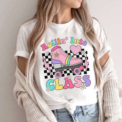 Teacher Shirt, Rollin Into Class Shirt, Back To School, First Day Of School, Kindergarten Teacher, Funny Teacher, Teacher Appreciation Gift