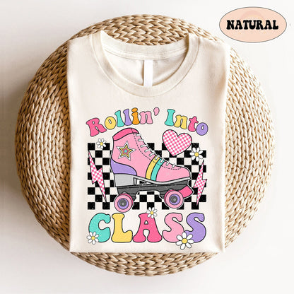 Teacher Shirt, Rollin Into Class Shirt, Back To School, First Day Of School, Kindergarten Teacher, Funny Teacher, Teacher Appreciation Gift