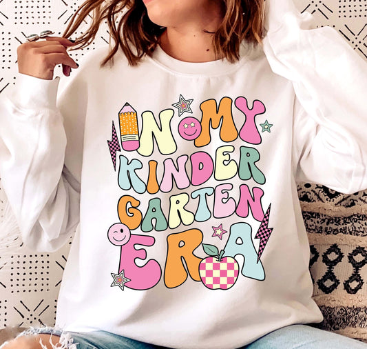 Teacher Shirt, In My Kindergarten Era, Custom Kindergarten Teacher Shirt, Retro Teacher Era Shirt, Back To School, Teacher Appreciation Gift