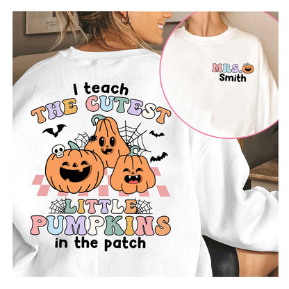 Teacher Halloween Shirt, I Teach The Cutest Pumpkins In The Patch, Spooky Teacher Shirt, Pumpkin Teacher Shirt, Teacher Halloween Gift