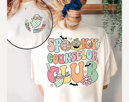 School Counselor Halloween Shirt, Spooky Counselor Club Shirt, Retro Halloween Counselor, Custom Counselor Shirt, Counselor Halloween Gift
