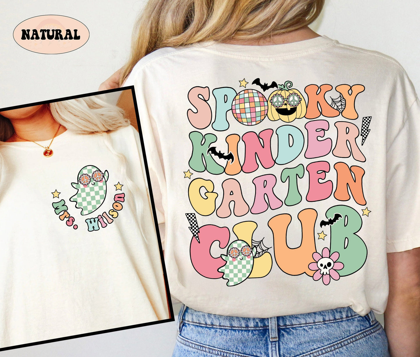 Teacher Halloween Shirt, Spooky Kindergarten Club Shirt, Kindergarten Teacher Halloween Shirt, Cute Halloween Shirt, Teacher Halloween Gift