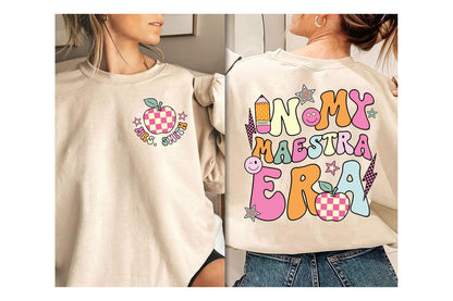 Teacher Shirt, Personalized Maestra Shirt, In My Cool Maestra Era Shirt, Back To School Shirt, Maestra Bilingual, Maestra Appreciation Gift