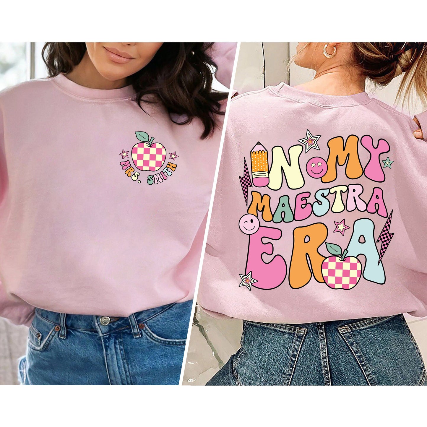 Teacher Shirt, Personalized Maestra Shirt, In My Cool Maestra Era Shirt, Back To School Shirt, Maestra Bilingual, Maestra Appreciation Gift