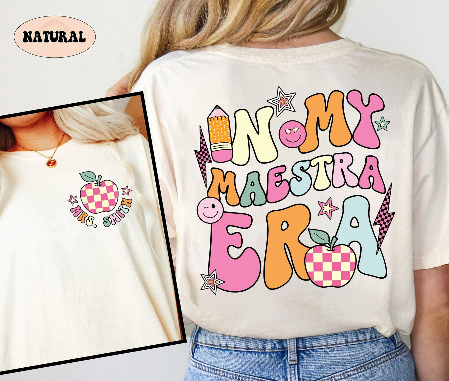 Teacher Shirt, Personalized Maestra Shirt, In My Cool Maestra Era Shirt, Back To School Shirt, Maestra Bilingual, Maestra Appreciation Gift