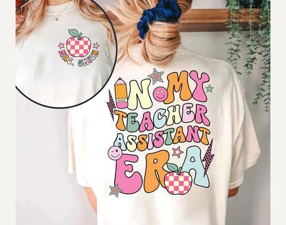 Teacher Assistant Shirt, In My Cool Teacher Era, Custom Teacher Shirt, Retro Teacher Era Shirt, Back To School, Teacher Appreciation Gift
