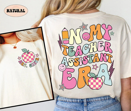 Teacher Assistant Shirt, In My Cool Teacher Era, Custom Teacher Shirt, Retro Teacher Era Shirt, Back To School, Teacher Appreciation Gift
