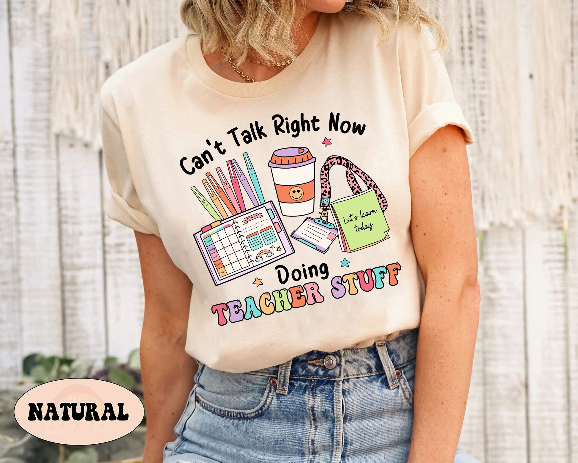 Can't Talk Right Now Doing Teacher Stuff, Teacher Shirt, Funny Teacher Tee, Kindergarten Teacher, Back To School, Teacher Appreciation Gifts