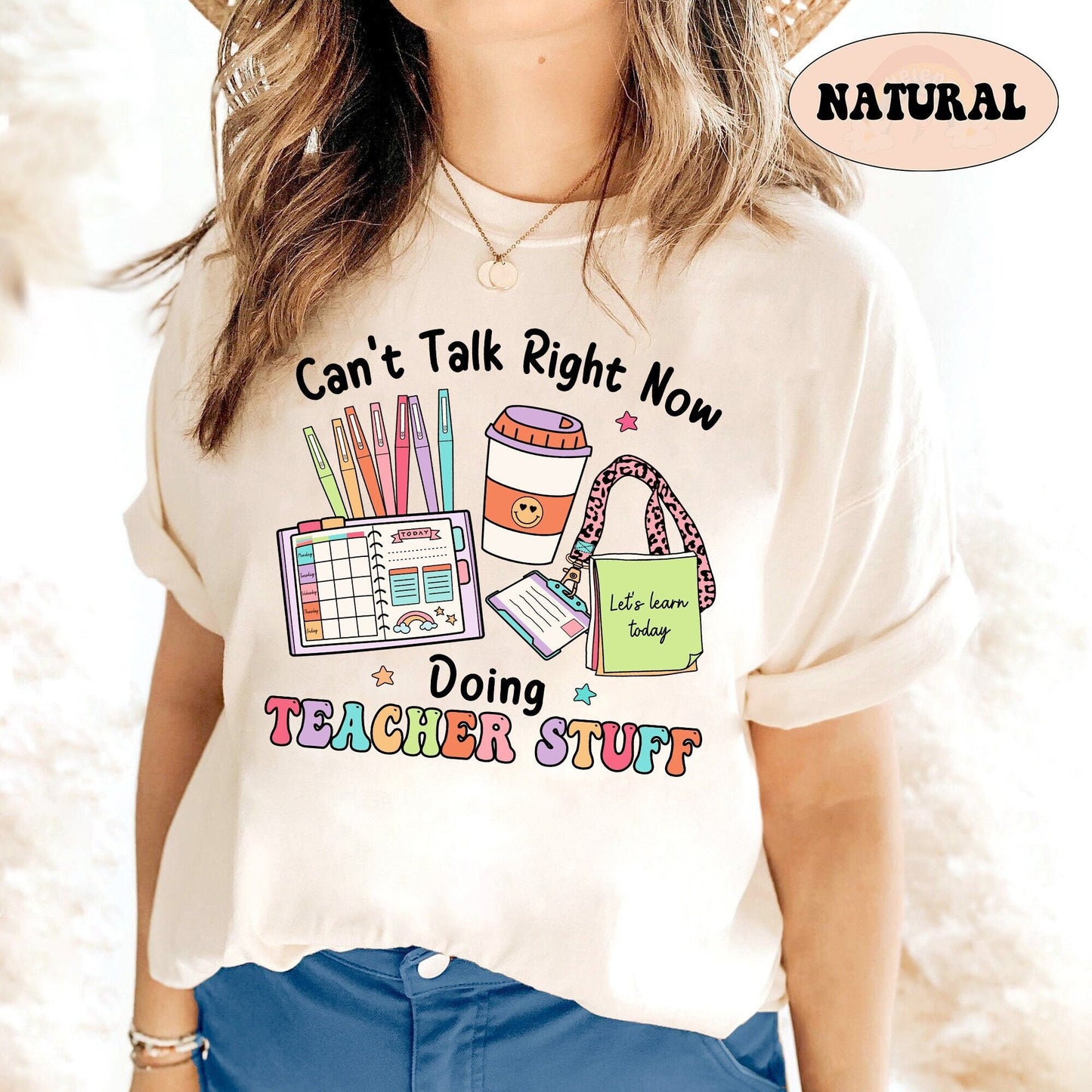 Can't Talk Right Now Doing Teacher Stuff, Teacher Shirt, Funny Teacher Tee, Kindergarten Teacher, Back To School, Teacher Appreciation Gifts