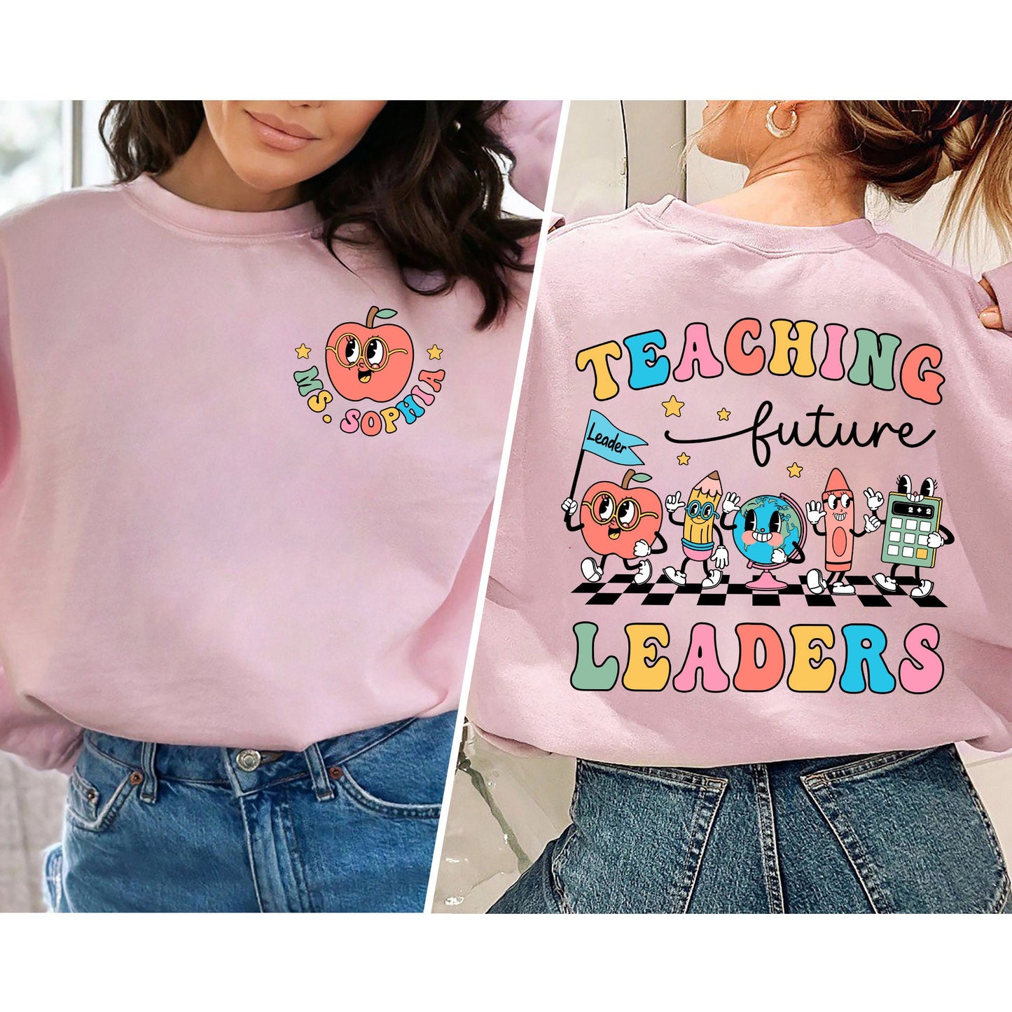 Teacher Shirt, Teaching Future Leaders Shirt, Back To School Shirt, Kindergarten Teacher, Custom Teacher Shirt, Teacher Appreciation Gift