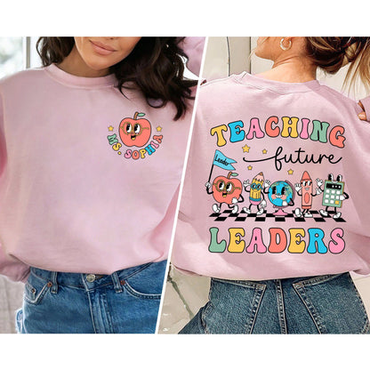 Teacher Shirt, Teaching Future Leaders Shirt, Back To School Shirt, Kindergarten Teacher, Custom Teacher Shirt, Teacher Appreciation Gift