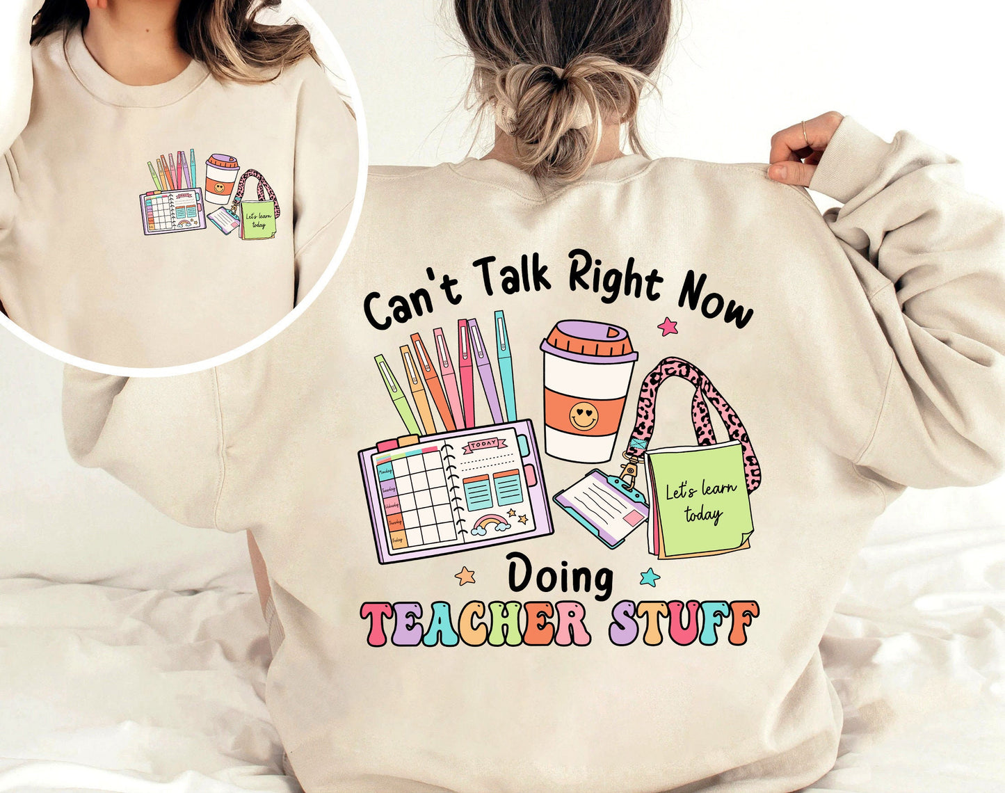 Teacher Shirt, Can't Talk Right Now Doing Teacher Stuff, Back To School, Gift For Teacher, Kindergarten Teacher, Teacher Appreciation Gift