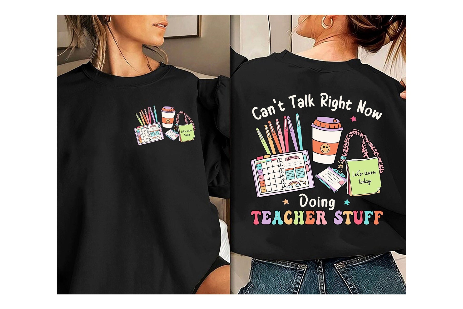Teacher Shirt, Can't Talk Right Now Doing Teacher Stuff, Back To School, Gift For Teacher, Kindergarten Teacher, Teacher Appreciation Gift