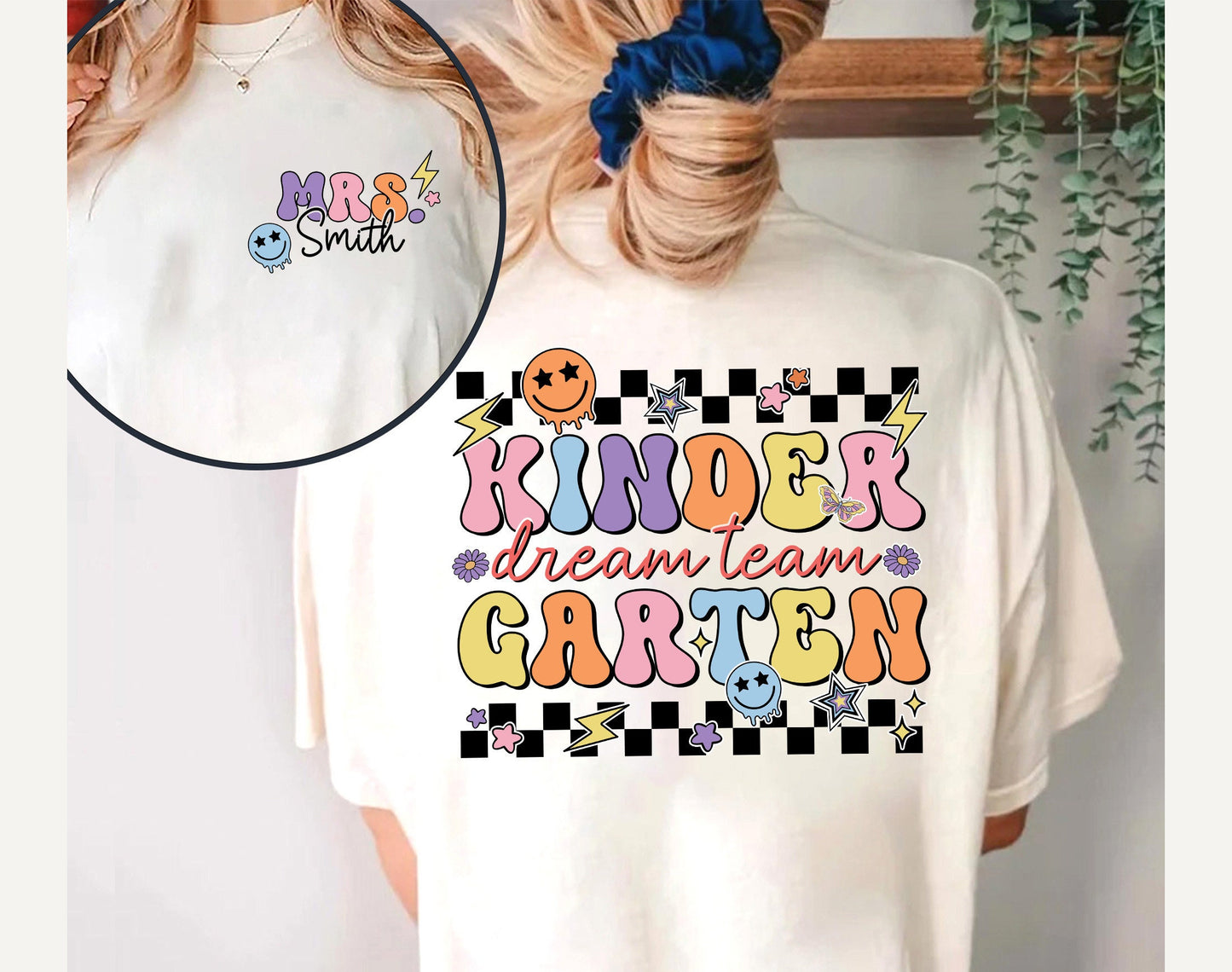 Teacher Shirt, Kindergarten Dream Team, Cute Kindergarten Teacher Shirt, Retro Kindergarten Shirt, Back To School, Teacher Appreciation Gift