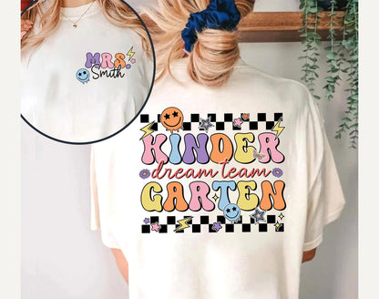 Teacher Shirt, Kindergarten Dream Team, Cute Kindergarten Teacher Shirt, Retro Kindergarten Shirt, Back To School, Teacher Appreciation Gift