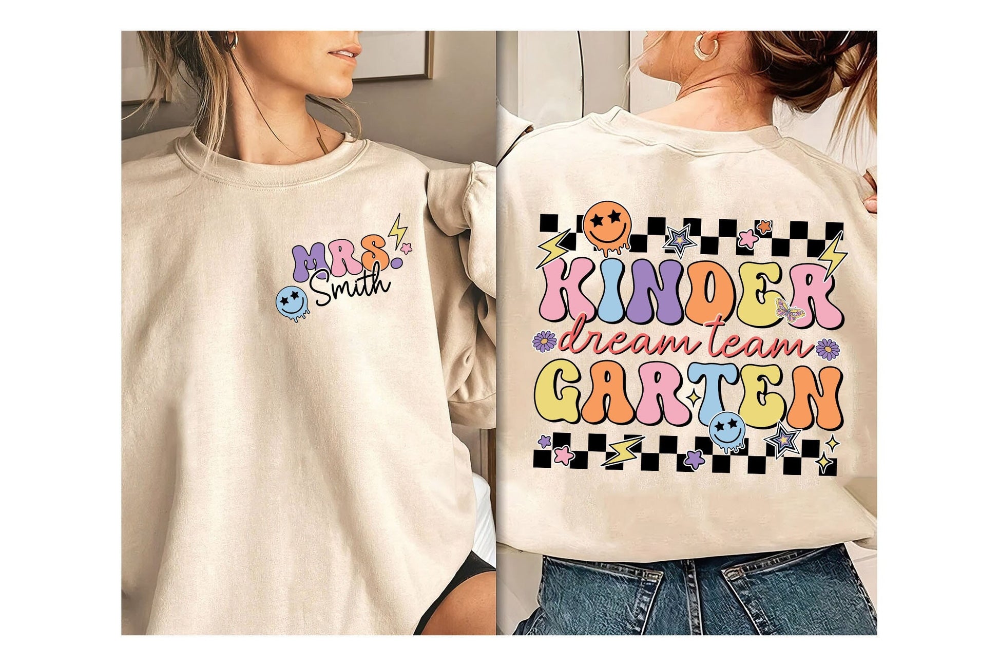 Teacher Shirt, Kindergarten Dream Team, Cute Kindergarten Teacher Shirt, Retro Kindergarten Shirt, Back To School, Teacher Appreciation Gift