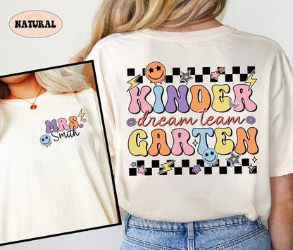 Teacher Shirt, Kindergarten Dream Team, Cute Kindergarten Teacher Shirt, Retro Kindergarten Shirt, Back To School, Teacher Appreciation Gift