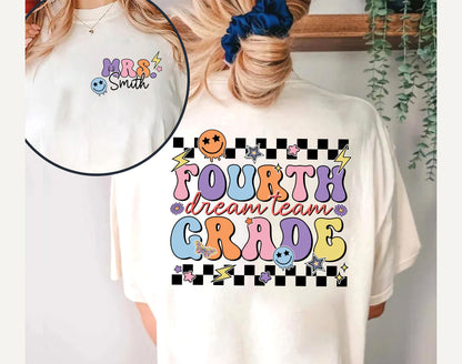 Teacher Shirt, Fourth Grade Dream Team Shirt, Retro Fourth Grade Era Shirt, Teacher 4th Grade Shirt, Teacher Gift, Teacher Appreciation Gift