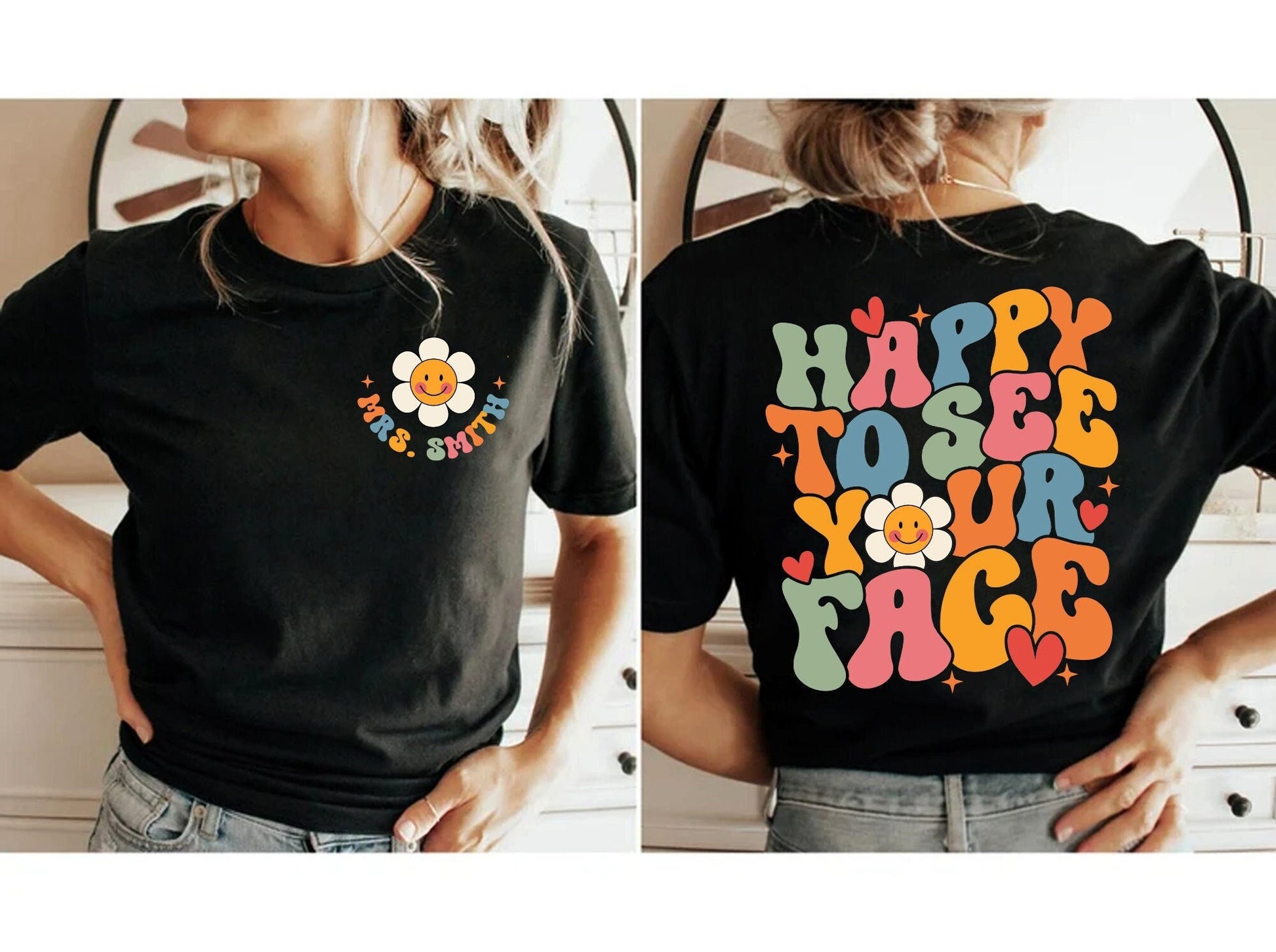 Teacher Shirt, Happy To See Your Face Shirt, Back To School Shirt, First Day Of School, Kindergarten Teacher, Teacher Appreciation Gift