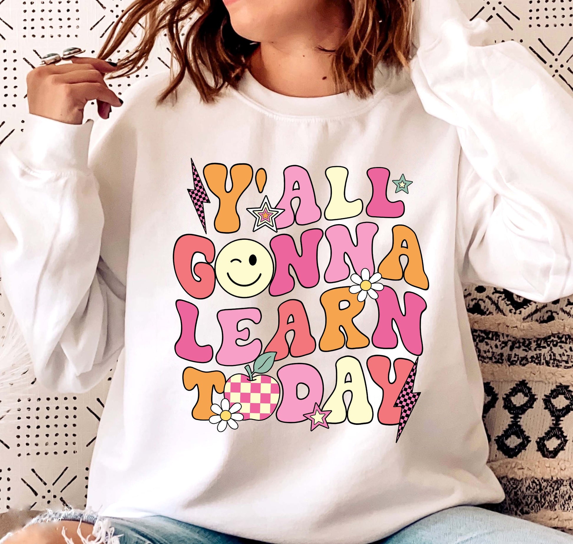 Teacher Shirt, Y'all Gonna Learn Today, Custom Teacher Shirt, Back To School, Retro Teacher, Kindergarten Teacher, Teacher Appreciation Gift
