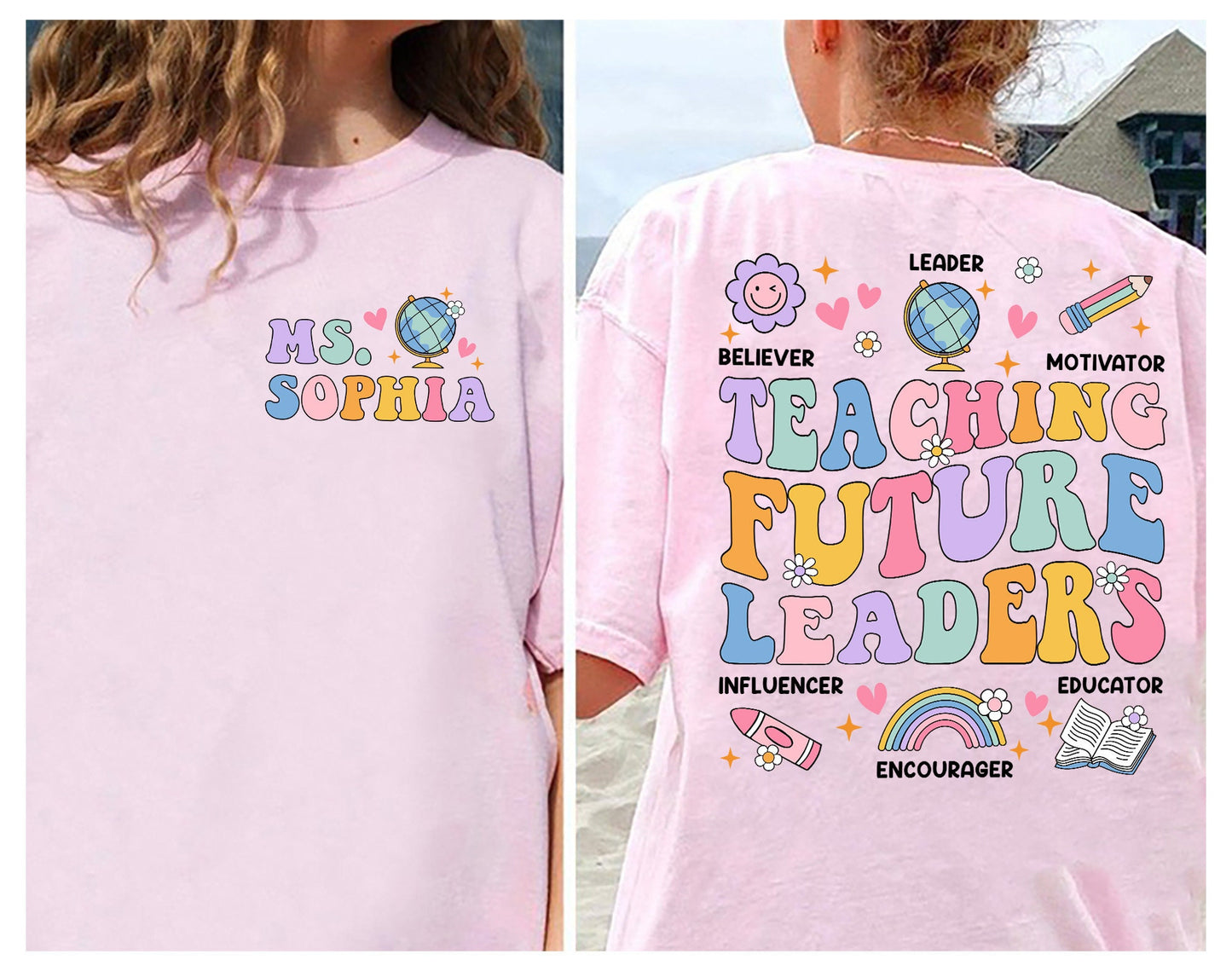 Teacher Shirt, Teaching Future Leaders Shirt, Back To School Shirt, Custom Teacher Shirt, Kindergarten Teacher, Teacher Appreciation Gift