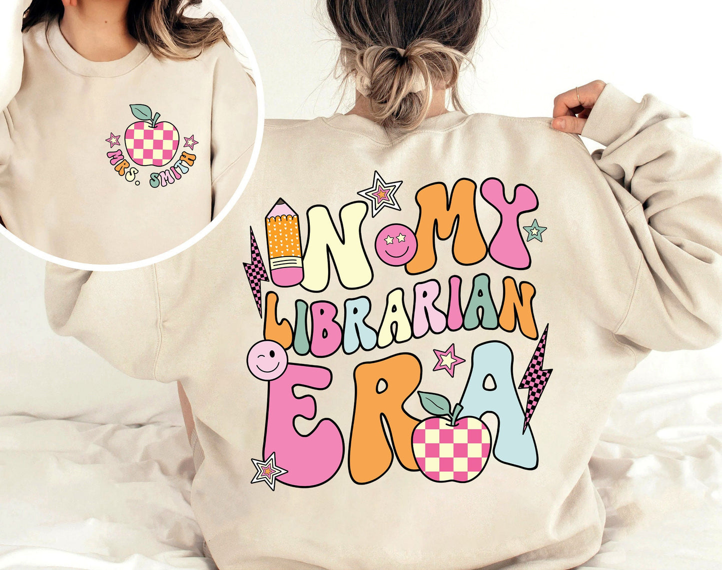 Librarian Shirt, In My Cool Librarian Era, Custom Librarian Name Shirt, Retro Teacher Era Shirt, Back To School, Teacher Appreciation Gift