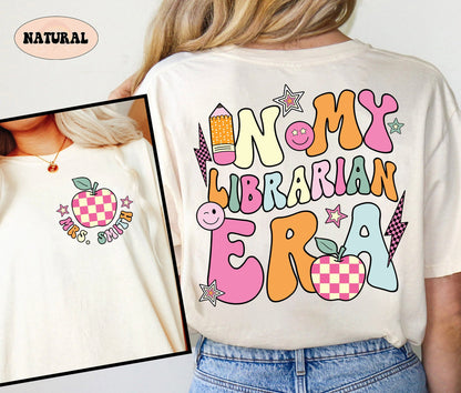 Librarian Shirt, In My Cool Librarian Era, Custom Librarian Name Shirt, Retro Teacher Era Shirt, Back To School, Teacher Appreciation Gift