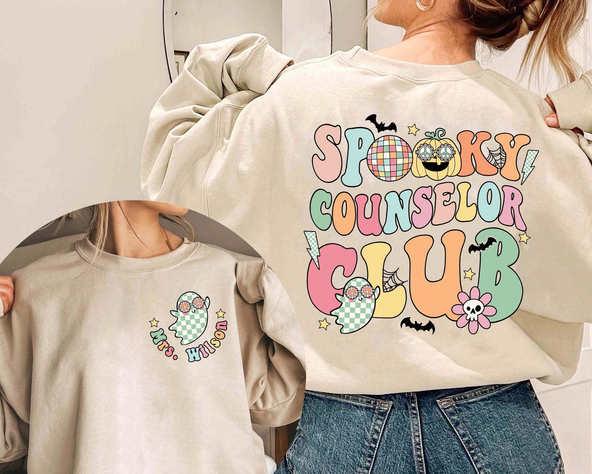 School Counselor Halloween Shirt, Spooky Counselor Club Shirt, Retro Halloween Counselor, Custom Counselor Shirt, Counselor Halloween Gift